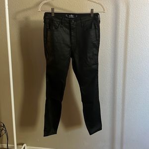 Hollister Faux Leather High Rise Super Skinny Jeans